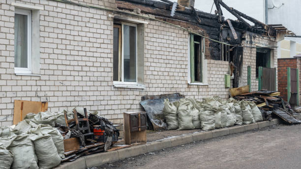 Professional Fire Damage Restoration technician working in Middletown, VA